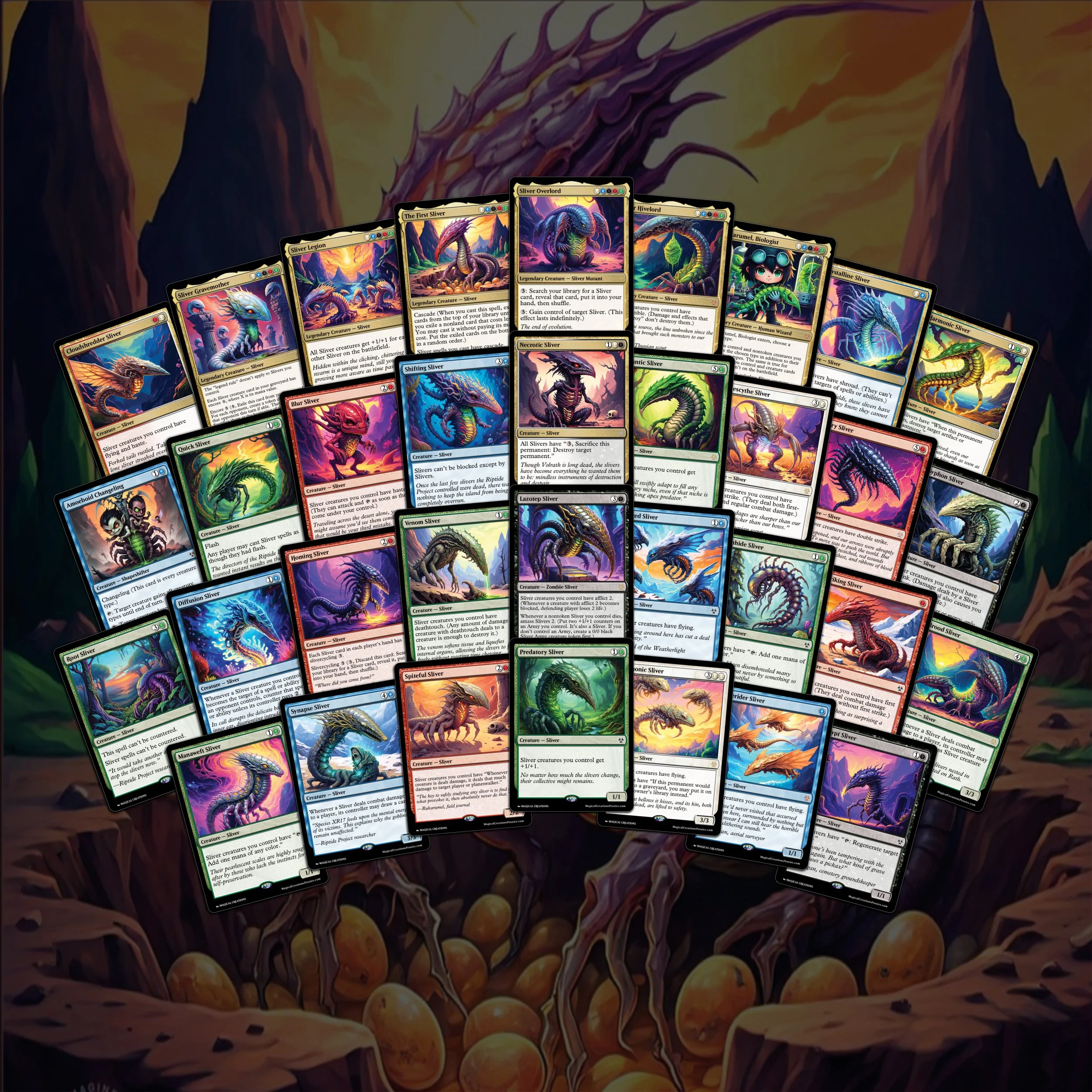 SLIVER TRIBAL Full 100 Card Commander EDH Deck — Magical Creations